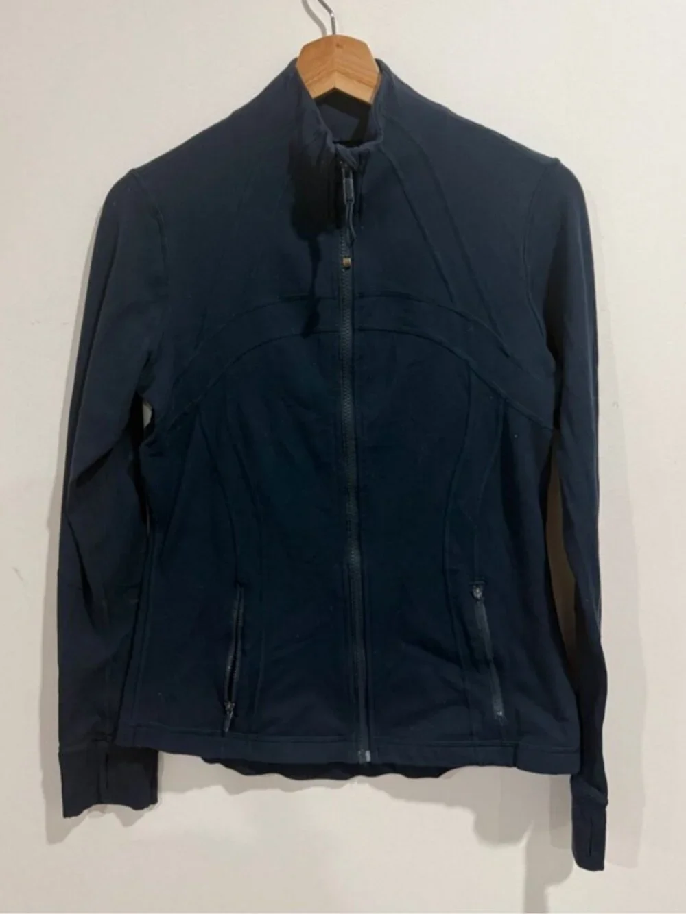 Lululemon Navy Blue Zip Up Athletic Jacket Size 10 Women’s Activewear